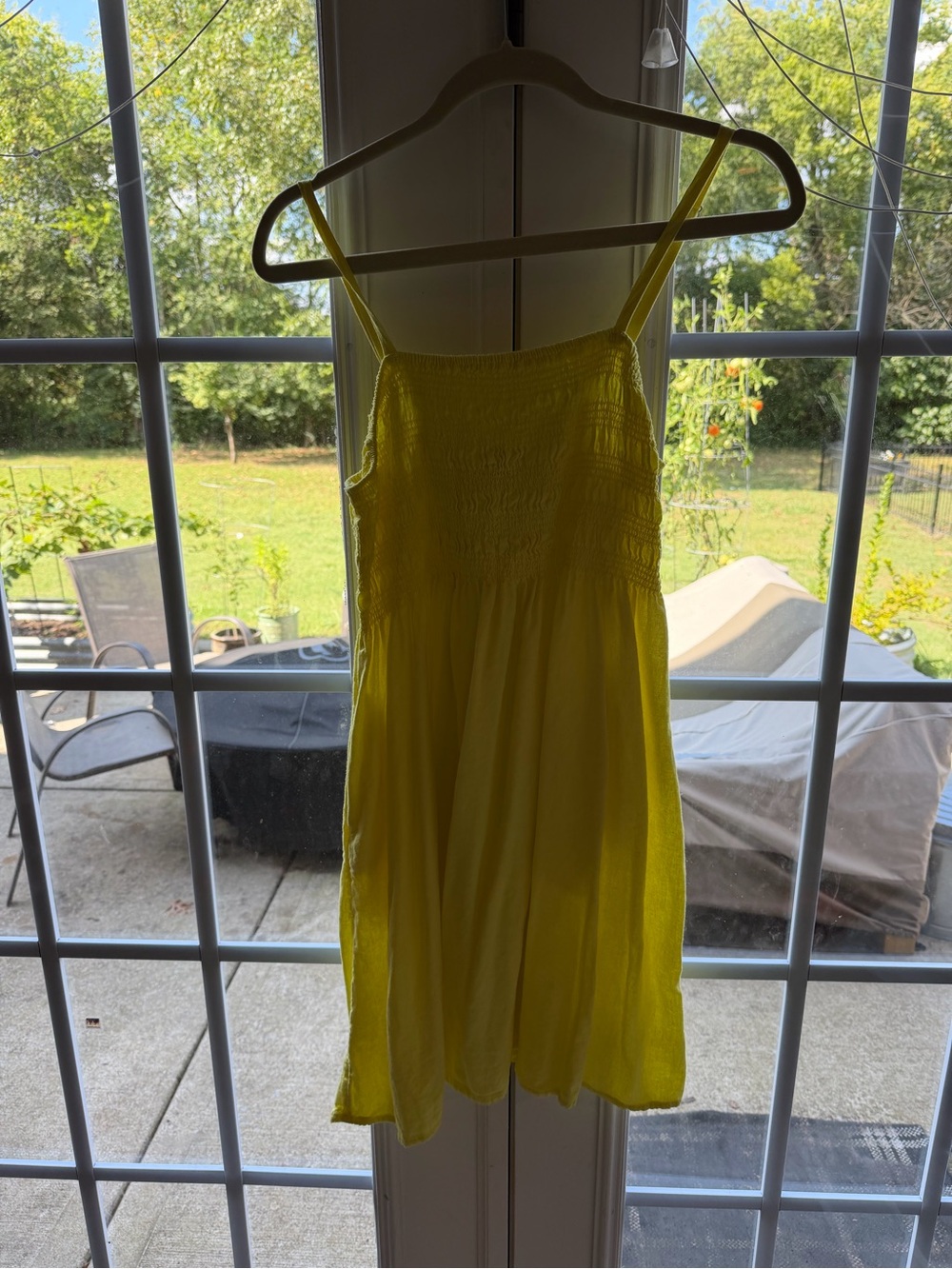 Universal Thread Bright Yellow Smocked Mini Dress